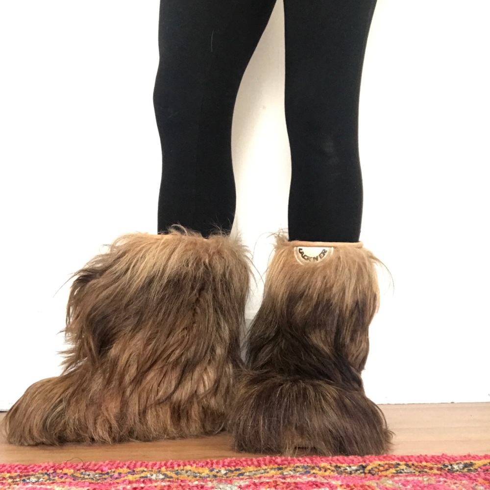 Vintage Real Fur Snow Boots